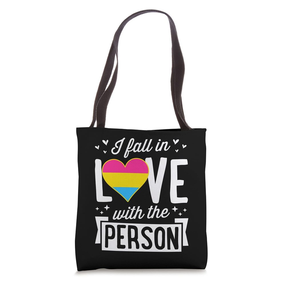 I Fall In Love With The Person Pansexual Pride Aesthetic Tote Bag c: